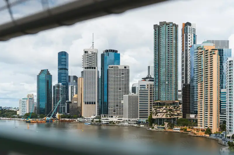 Brisbane CBD skyline beside the Brisbane River